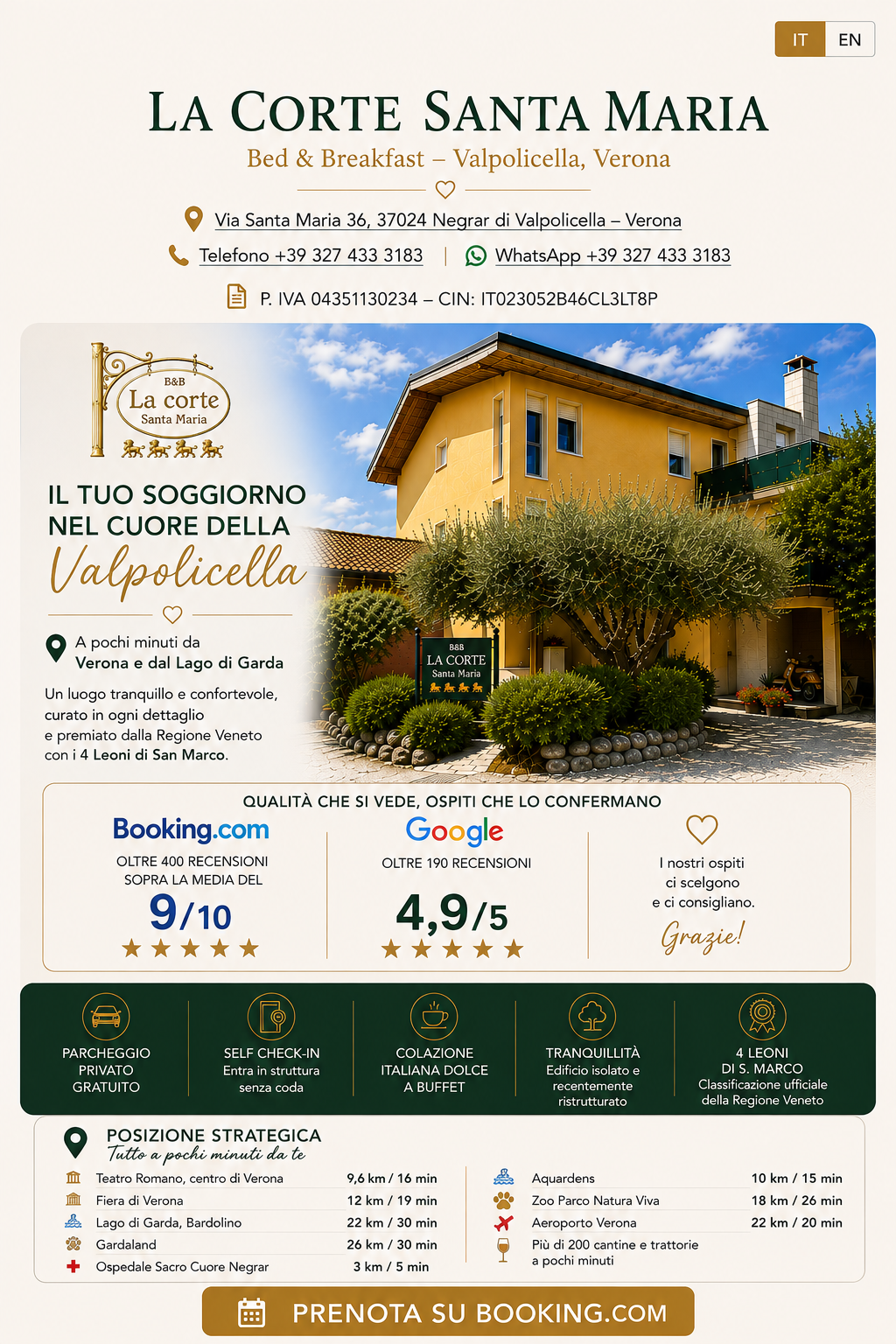 La Corte Santa Maria Bed & Breakfast